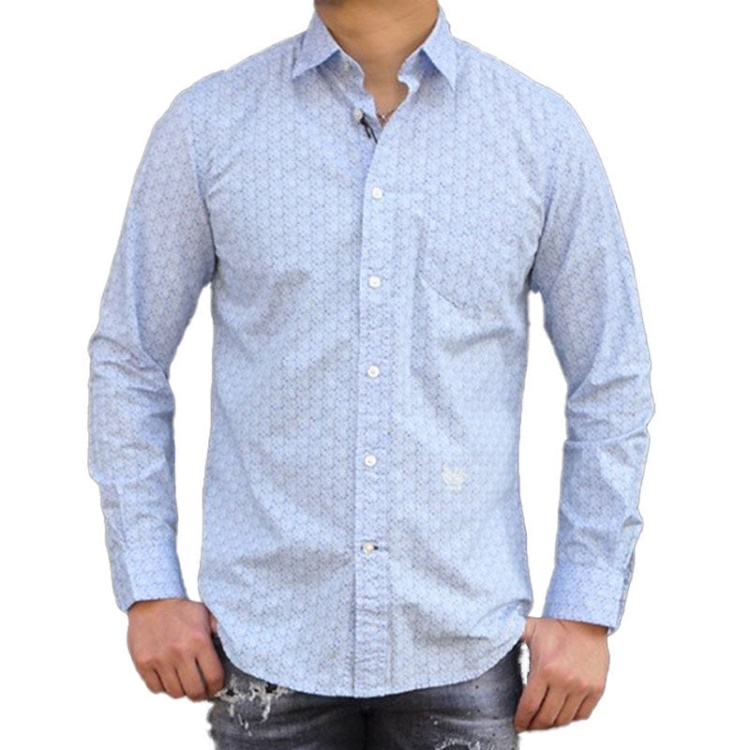 S Dunes Men's Shirt Slim Contemporary Fit Casual Cotton Long Sleeve Office Diesel