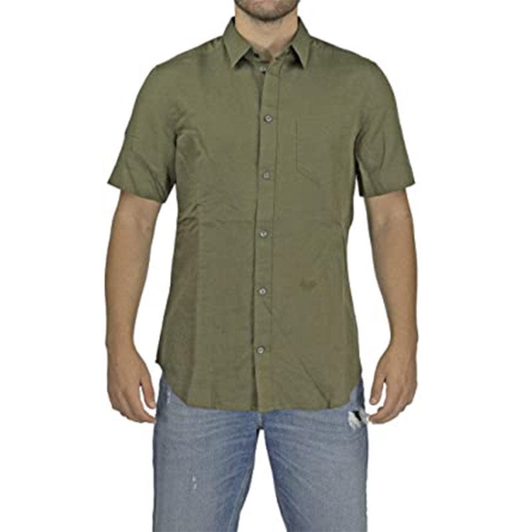 S Venetian Men's Shirt Regular Fit Casual Cotton Short Sleeve Work Office Diesel