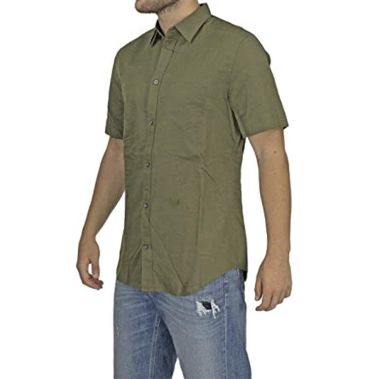 S Venetian Men's Shirt Regular Fit Casual Cotton Short Sleeve Work Office Diesel