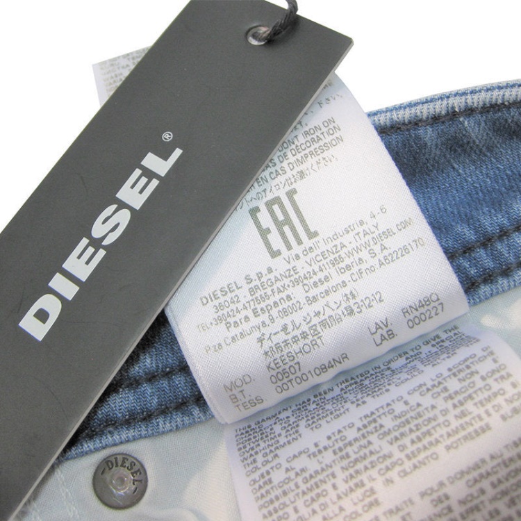 Keeshort Rn84Q Men's Denim Jeans Shorts Summer Casual Beach Faded Shorts Diesel