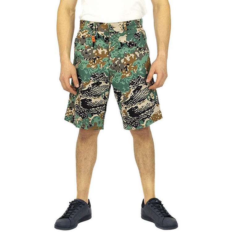 Diesel P Frank 0Eavd Men's Short Regular Fit Summer Relax Casual Camou Half Pants