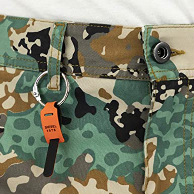 Diesel P Frank 0Eavd Men's Short Regular Fit Summer Relax Casual Camou Half Pants