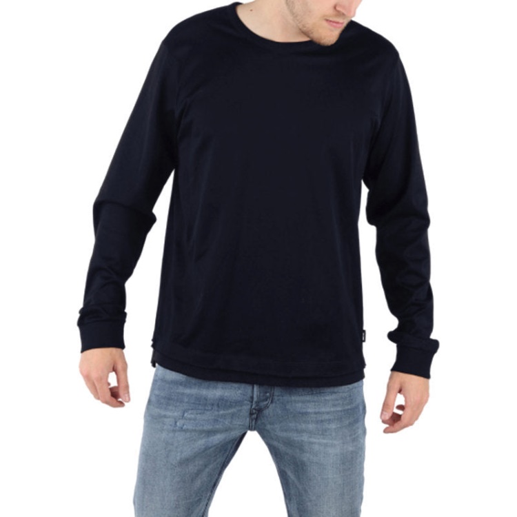 T Joses 0Iaou Men's T Shirt Long Sleeves Crew Neck Summer Casual Black Tee Diesel