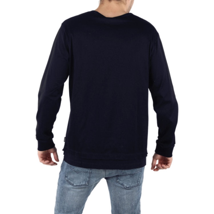 T Joses 0Iaou Men's T Shirt Long Sleeves Crew Neck Summer Casual Black Tee Diesel