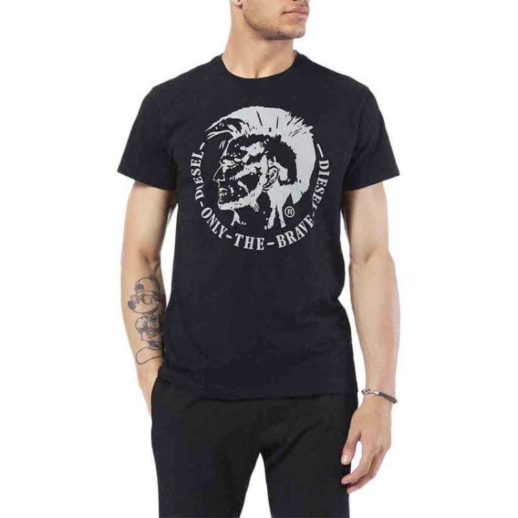 Diesel T Diego Fo Men's T Shirts Short Sleeve Crew Neck Casual Summer Cotton Tee Black/Navy/White/Blue/Red