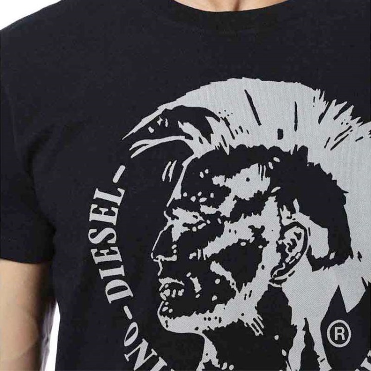 Diesel T Diego Fo Men's T Shirts Short Sleeve Crew Neck Casual Summer Cotton Tee Black/Navy/White/Blue/Red