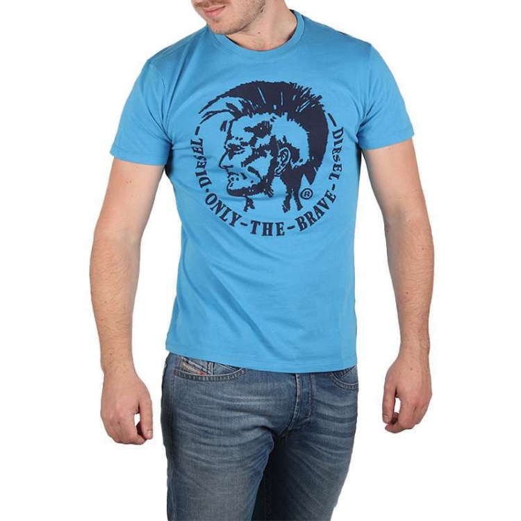 Diesel T Diego Fo Men's T Shirts Short Sleeve Crew Neck Casual Summer Cotton Tee Black/Navy/White/Blue/Red