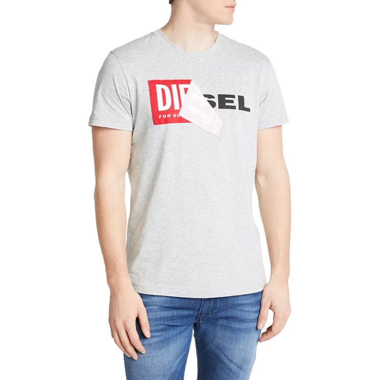 T Diego Qa Men's T Shirt Short Sleeve Crew Neck Slim Fit Casual Cotton Tee Diesel Grey/Black/White/Navy