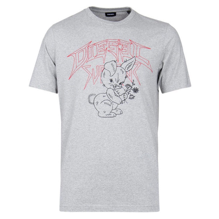 Diesel T Just W1 Men's T-Shirt Short Sleeve Crew Neck Casual Cotton Summer Tee