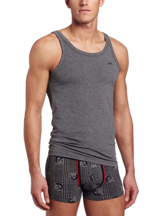 Diesel Bale Single Men's Tank Top Gym Muscle Bodybuilding Sleeveless Vest 1 Pack Grey/White/Black