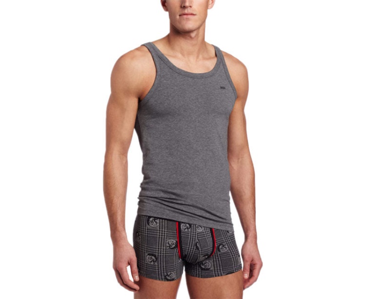 Diesel Bale Single Men's Tank Top Gym Muscle Bodybuilding Sleeveless Vest 1 Pack Grey/White/Black