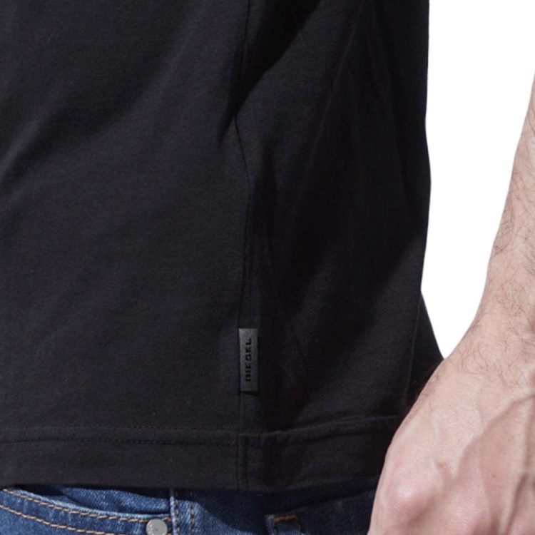 T Wallace Sg Men's T Shirt Short Sleeves Crew Neck Casual Summer Black Tee Diesel