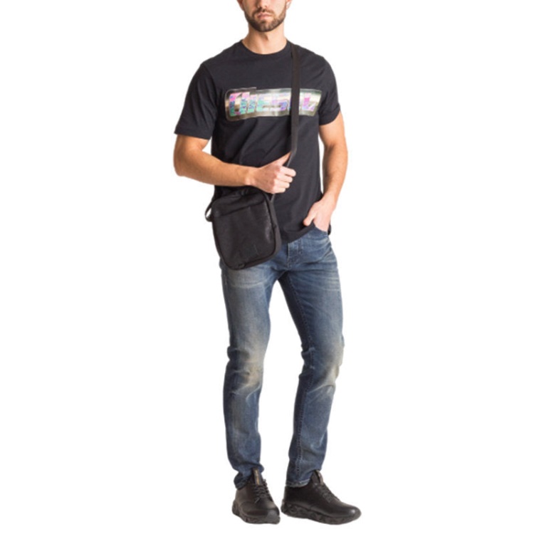 Diesel T Just Zg Men's T Shirt Regular Fit Short Sleeves Summer Black Cotton Tee