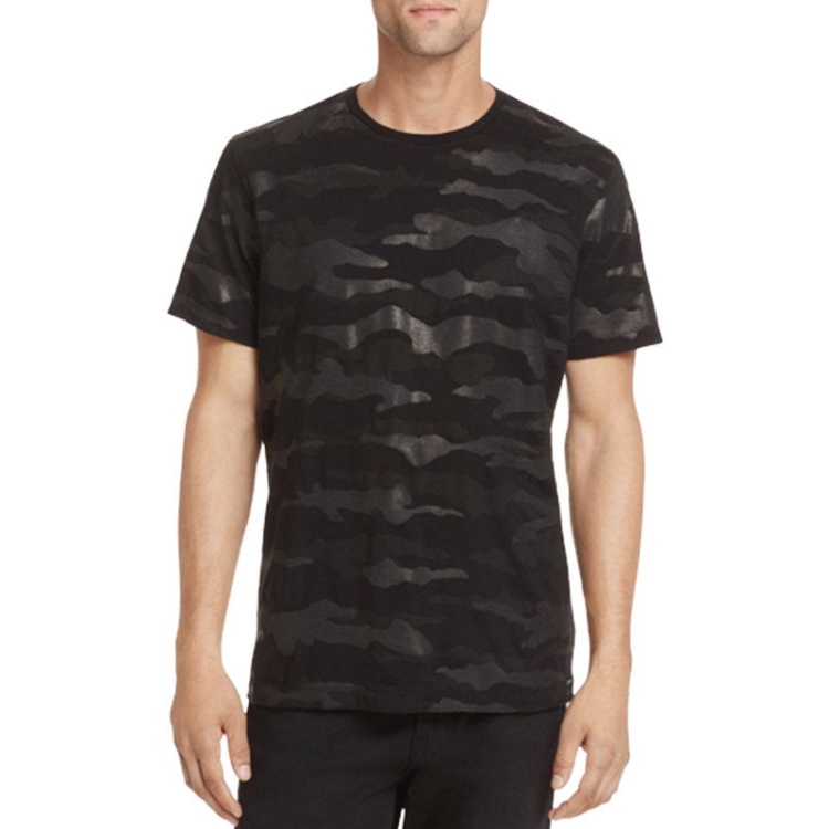 Diesel T Ozier Men T Shirt Short Sleeve Crew Neck Camouflage Black Casual Summer