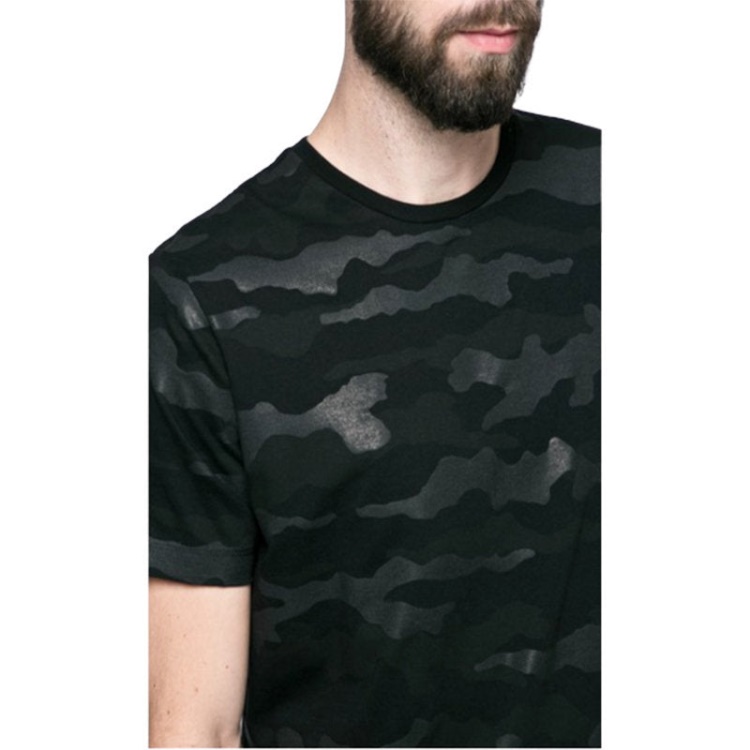Diesel T Ozier Men T Shirt Short Sleeve Crew Neck Camouflage Black Casual Summer
