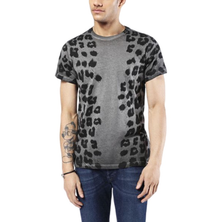 T Diego Gb Men's T Shirt Short Sleeve Crew Neck Casual Summer Cotton Print Diesel