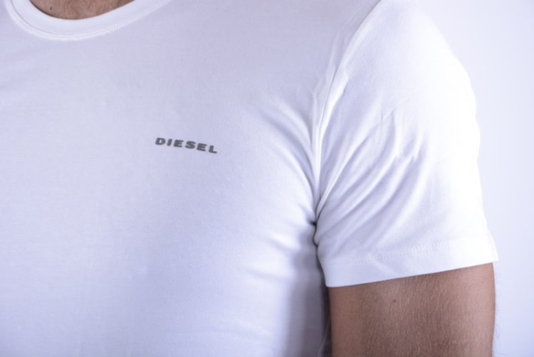 Umtee Randal Men's T Shirt 1X Pack Short Sleeve Crew Neck Basic Tees Diesel Navy/White/Grey