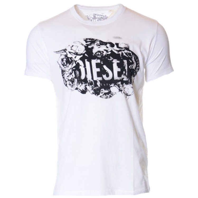 T8 0W91B Men's T-Shirt Crew Neck Short Sleeve Casual Cotton Tee Diesel