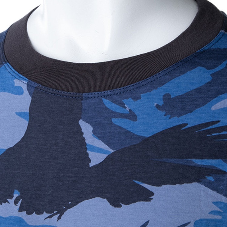 T Santa Ls Men's T-Shirt Long Sleeve Crew Neck Cotton Tee Casual Blue Tops Diesel