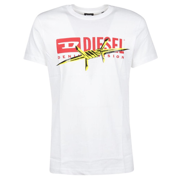 Diesel T Diego Bx2 Men's T-Shirt Crew Neck Short Sleeve Casual Cotton Tee
