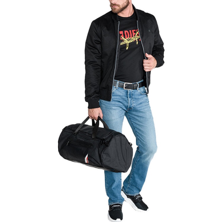 T Diego Bx2 Men's T-Shirt Crew Neck Short Sleeve Casual Black Cotton Tee Diesel