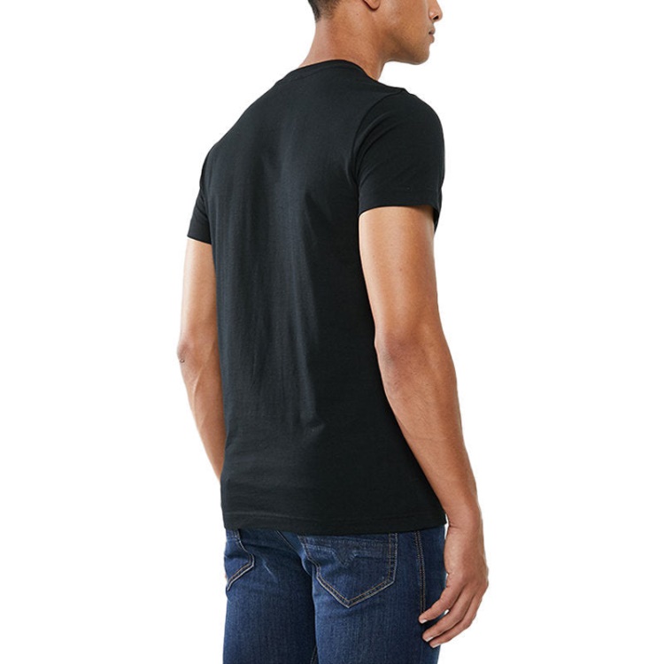 T Diego B6 Men's T-Shirt Crew Neck Short Sleeve Casual Cotton Black Tee Diesel