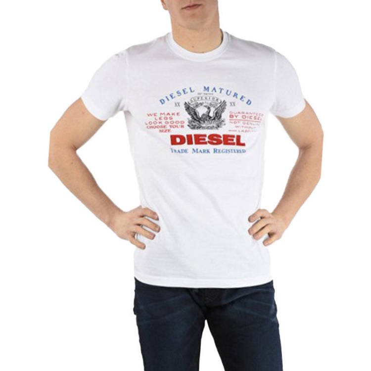 Diesel Men's T Shirts T Logys Hemd Crew Neck Short Sleeve Casual Summer Tee