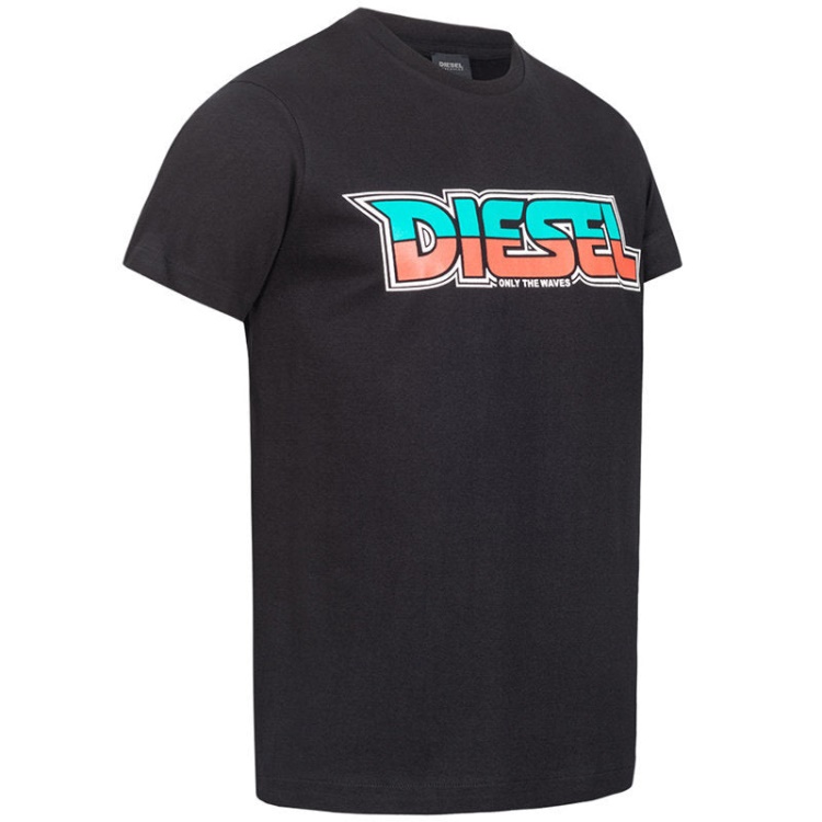 Bmowt Just B Men's T Shirt Crew Neck Short Sleeves Casual Summer Black Tee Diesel