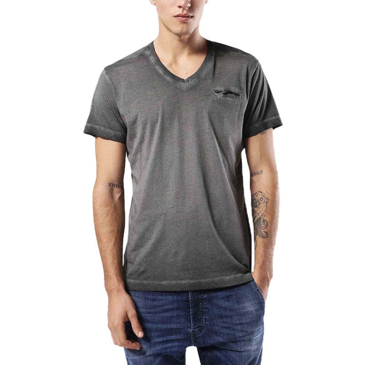 Diesel T Diego Pearls 900 Men's T-Shirt V Neck Short Sleeve Tee Casual Cotton Top