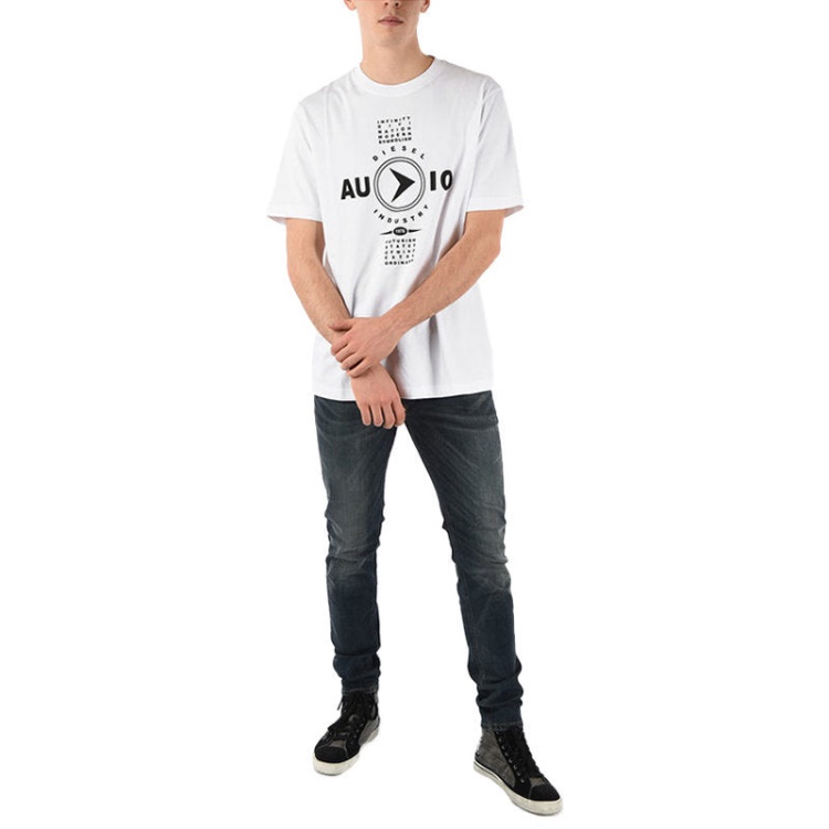 T Just Y2 Men's T-Shirt Short Sleeve Crew Neck Tee Summer Casual Top Diesel