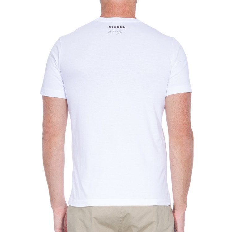 Diesel T Joe Rv 100 Men's T-Shirt Short Sleeve Ribbed Top Summer Casual Tee