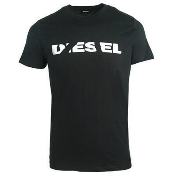 Diesel T Diego Brok Men's T Shirt Short Sleeve Cotton Tee Casual Black Summer Top