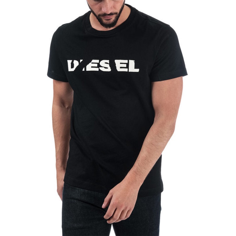 Diesel T Diego Brok Men's T Shirt Short Sleeve Cotton Tee Casual Black Summer Top