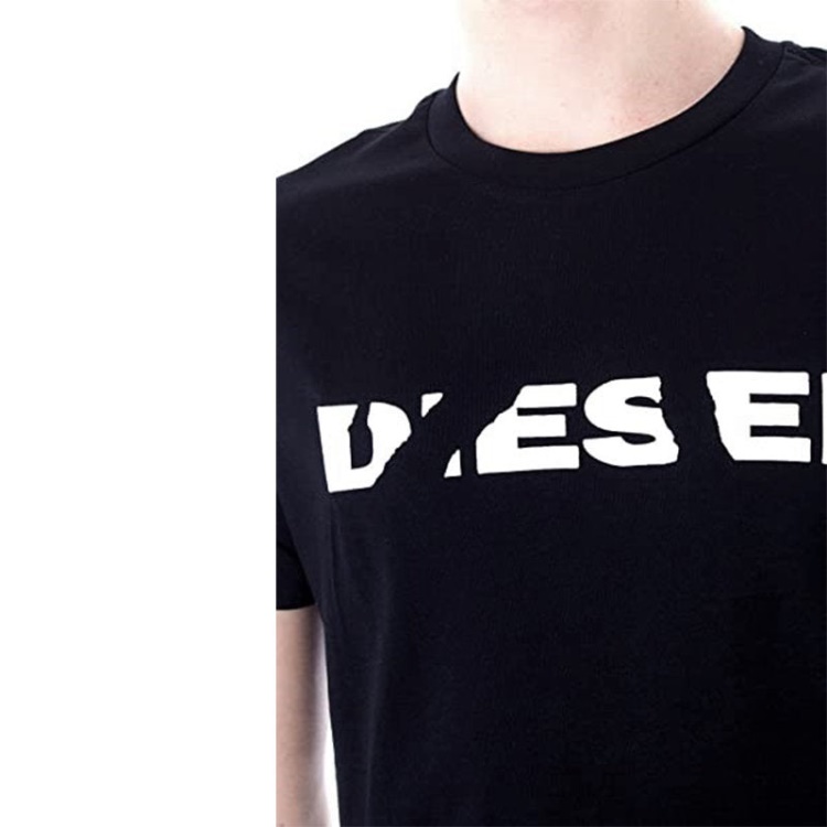 Diesel T Diego Brok Men's T Shirt Short Sleeve Cotton Tee Casual Black Summer Top