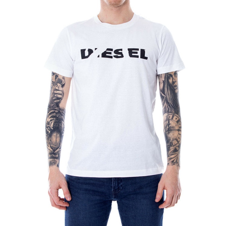 Diesel T Diego Brok Men's T Shirt Crew Neck Tops Short Sleeve Cotton Tee