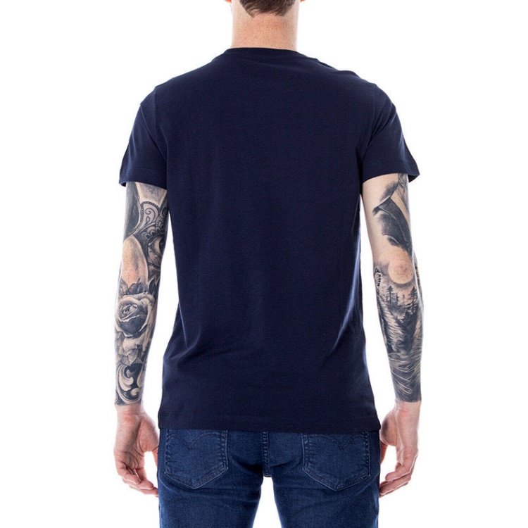 T Diego Brok Men's T Shirt Short Sleeves Crew Neck Casual Summer Tee Navy Diesel
