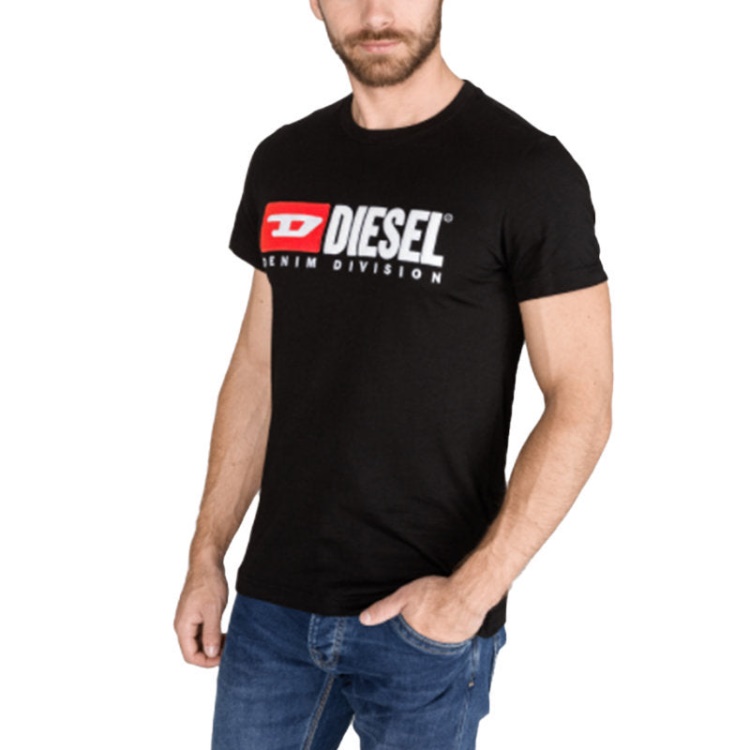 Black/Blue/Grey/White Diesel T Diego Division Men's T Shirt Short Sleeve Tee Casual Cotton Summer Top