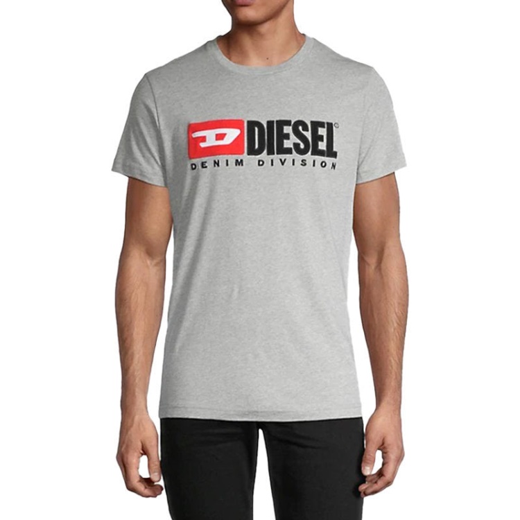 Black/Blue/Grey/White Diesel T Diego Division Men's T Shirt Short Sleeve Tee Casual Cotton Summer Top