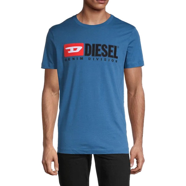 Black/Blue/Grey/White Diesel T Diego Division Men's T Shirt Short Sleeve Tee Casual Cotton Summer Top