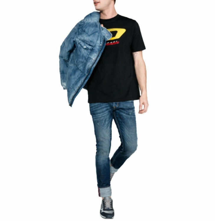 T Just Y4 Men's T Shirt Crew Neck Short Sleeve Casual Cotton Tee Diesel