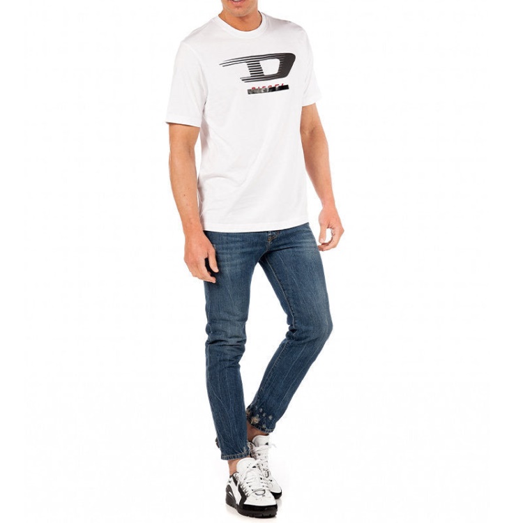 T Just Y4 Men's T Shirt Crew Neck Short Sleeve Casual Cotton Tee Diesel