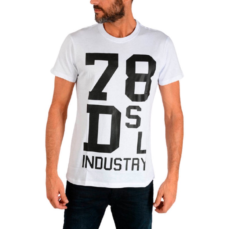 T Diego Nd Men's T Shirt Short Sleeve Crew Neck Casual Summer Cotton Tees Diesel Black/White