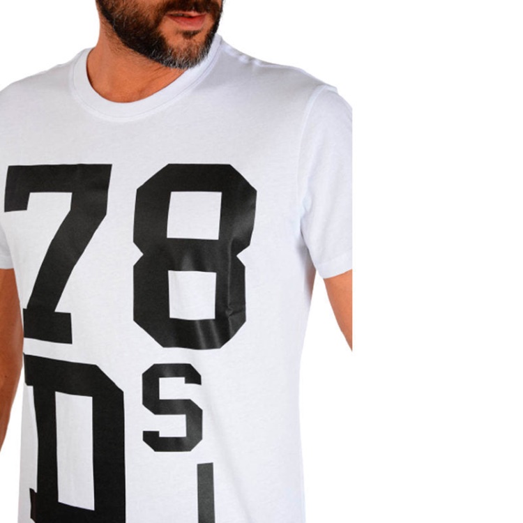 T Diego Nd Men's T Shirt Short Sleeve Crew Neck Casual Summer Cotton Tees Diesel Black/White
