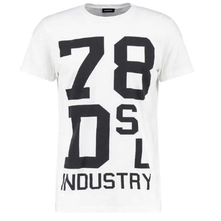 T Diego Nd Men's T Shirt Short Sleeve Crew Neck Casual Summer Cotton Tees Diesel Black/White