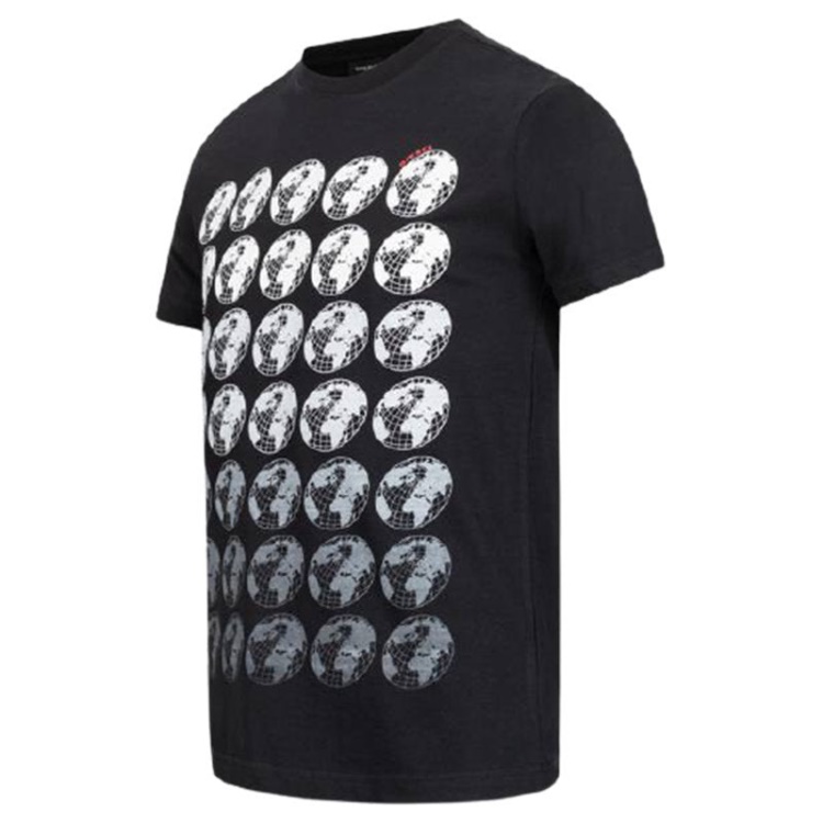 Black/White T Joe Sc Men's T Shirt Crew Neck Regular Slim Fit Casual Summer Cotton Tee Diesel