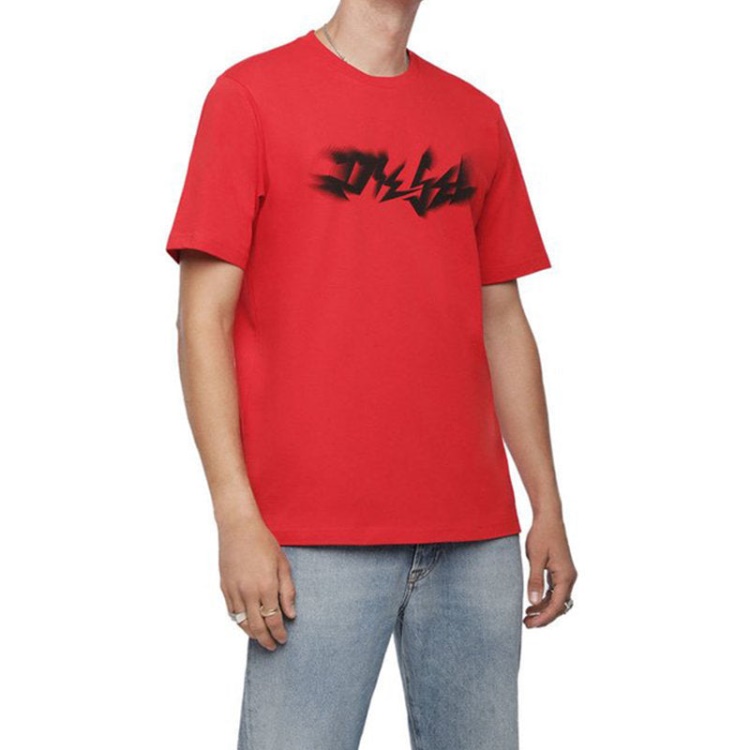 T Just Xk Men's T Shirt Short Sleeve Crew Neck Casual Summer Cotton Tees Diesel Blue/Mint Green/Dark Grey