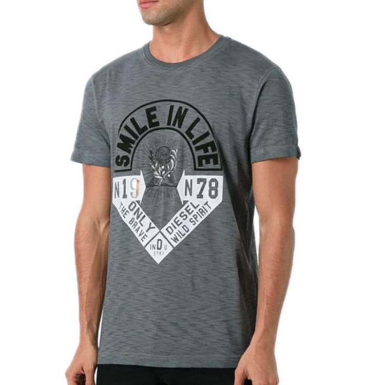 Diesel T Diego Hm Men's T Shirt Short Sleeve Crew Neck Casual Summer Cotton Tees Black/White/Blue