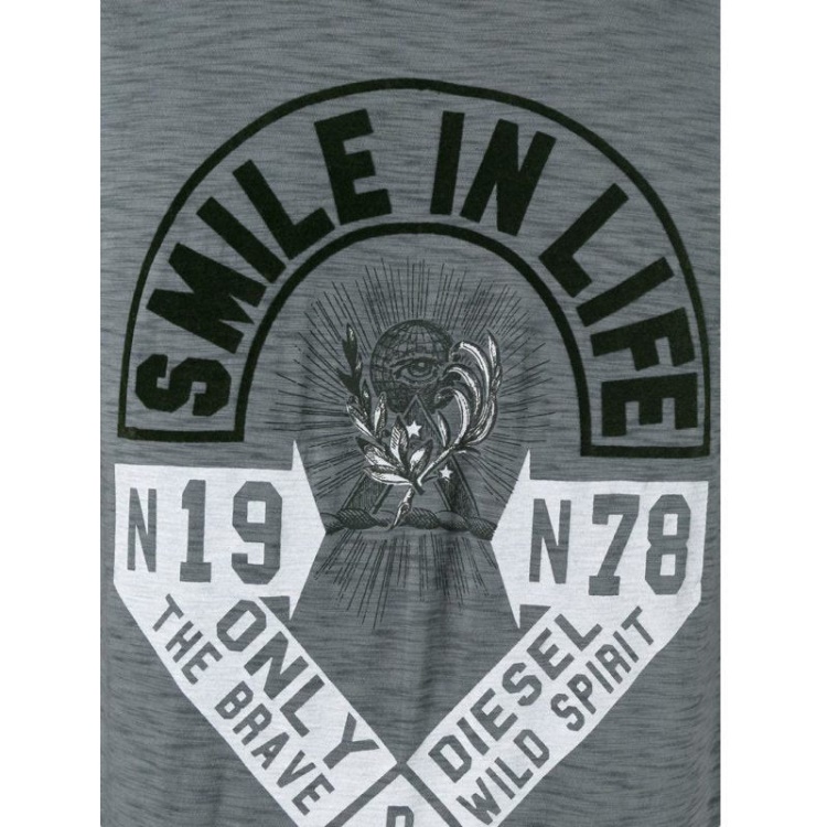 Diesel T Diego Hm Men's T Shirt Short Sleeve Crew Neck Casual Summer Cotton Tees Black/White/Blue