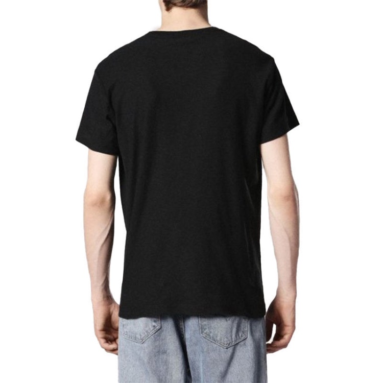 T Diego Qd Men's T Shirt Short Sleeve Crew Neck Casual Summer Cotton Tees Diesel Black/White/Navy