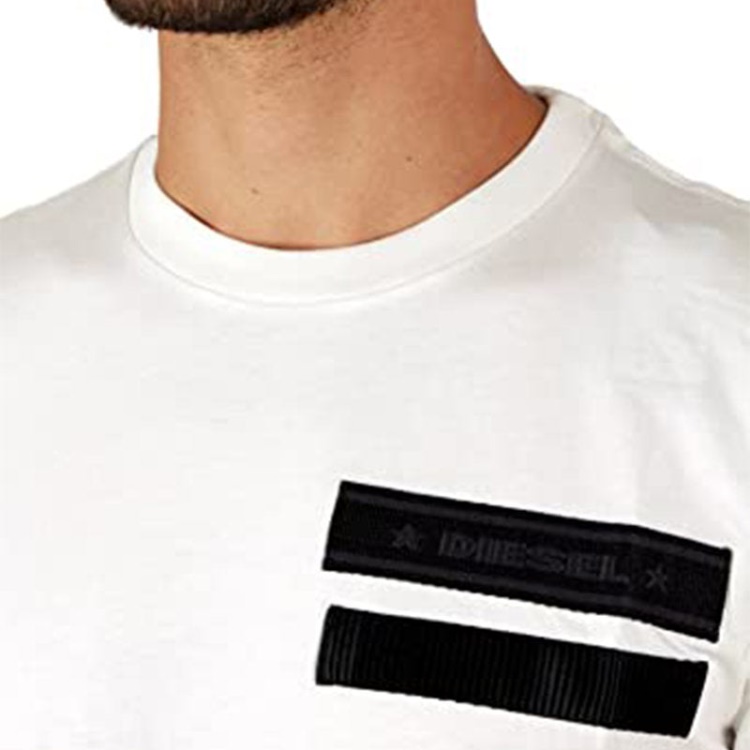 Black/Pink Diesel T Patrol Men's T Shirt Short Sleeve Crew Neck Casual Summer Cotton Tees